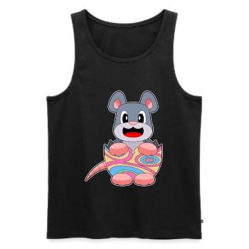 Mouse Easter Easter Egg - Men's Premium Organic Tank Top - black - Front - Michal (187cm)