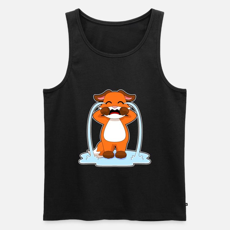 Fuchs weint - Männer Premium Bio Tank Top - Schwarz