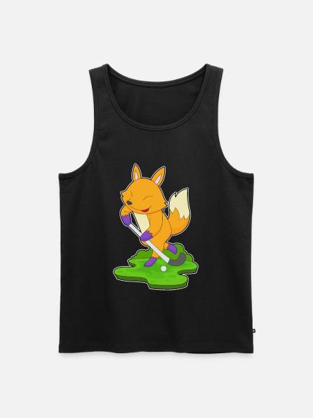 Fuchs Feldhockey Feldhockeyschläger - Männer Premium Bio Tank Top - Schwarz