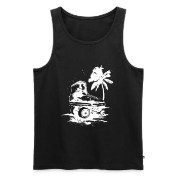 Roller Skating Drawing - Men's Premium Organic Tank Top - black - Front - AI Model Male 178 light (178cm)