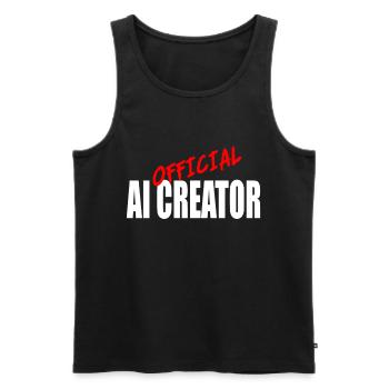 Official AI Creator Graphic Design - Men's Premium Organic Tank Top - black - Front - AI Model Male 178 light (178cm)