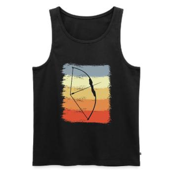 Vintage Bow and Arrow - Men's Premium Organic Tank Top - black - Front - AI Model Male 178 light (178cm)