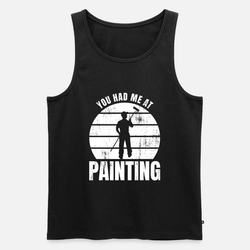 Lustiger Maler Spruch - Männer Premium Bio Tank Top - Schwarz