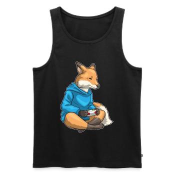 Fox Gamer Controller - Men's Premium Organic Tank Top - black - Front - Michal (187cm)
