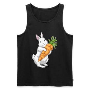 Rabbit Carrot - Men's Premium Organic Tank Top - black - Front - AI Model Male 178 light (178cm)