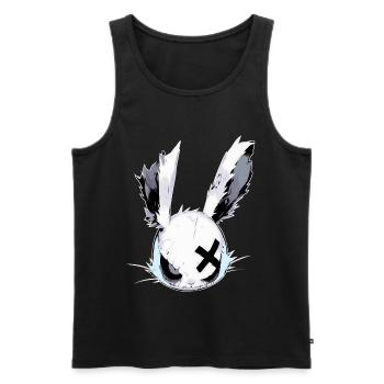 Goth Hasenkopf Hase Gothic Puppe Grunge Geschenk - Männer Premium Bio Tank Top - Schwarz - Vorne - AI Model Male 178 light (178cm)