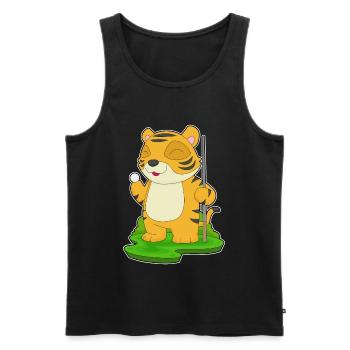 Tiger Billiard Queue - Männer Premium Bio Tank Top - Schwarz - Vorne - Michal (187cm)