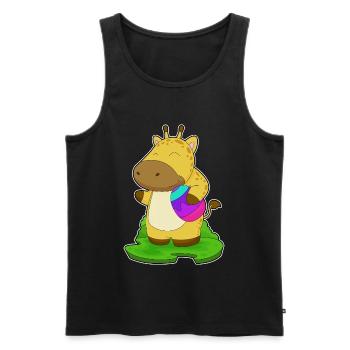 Giraffe Ostern Osterei - Männer Premium Bio Tank Top - Schwarz - Vorne - Michal (187cm)