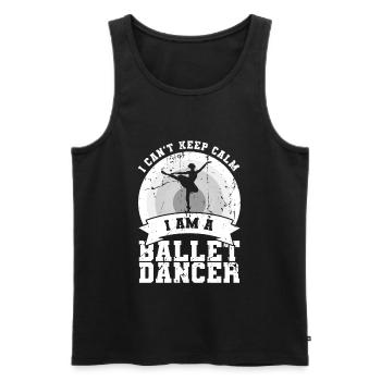 I'm a ballet dancer - Men's Premium Organic Tank Top - black - Front - AI Model Male 178 light (178cm)