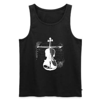 Violinenspieler - Männer Premium Bio Tank Top - Schwarz - Vorne - AI Model Male 178 light (178cm)