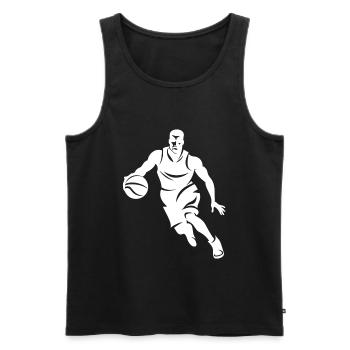 Basketballer - Men's Premium Organic Tank Top - black - Front - AI Model Male 178 light (178cm)