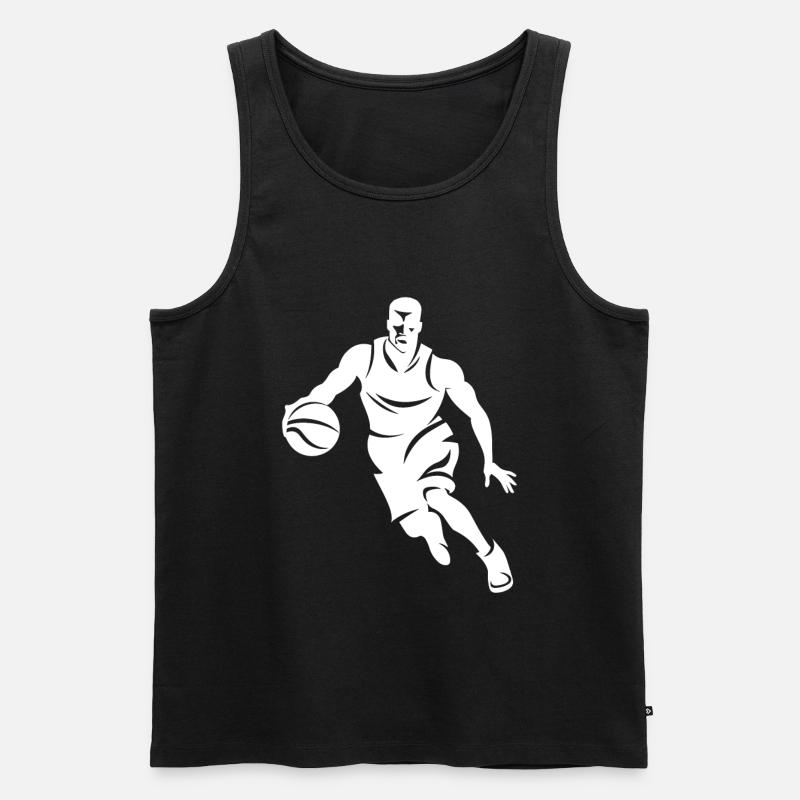 Basketballer - Männer Premium Bio Tank Top - Schwarz