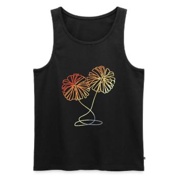 Cheerleader Pompoms Sketch - Men's Premium Organic Tank Top - black - Front - AI Model Male 178 light (178cm)