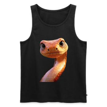 Schlange Python Kobra Mamba Klapperschlange Snake - Männer Premium Bio Tank Top - Schwarz - Vorne - AI Model Male 178 light (178cm)