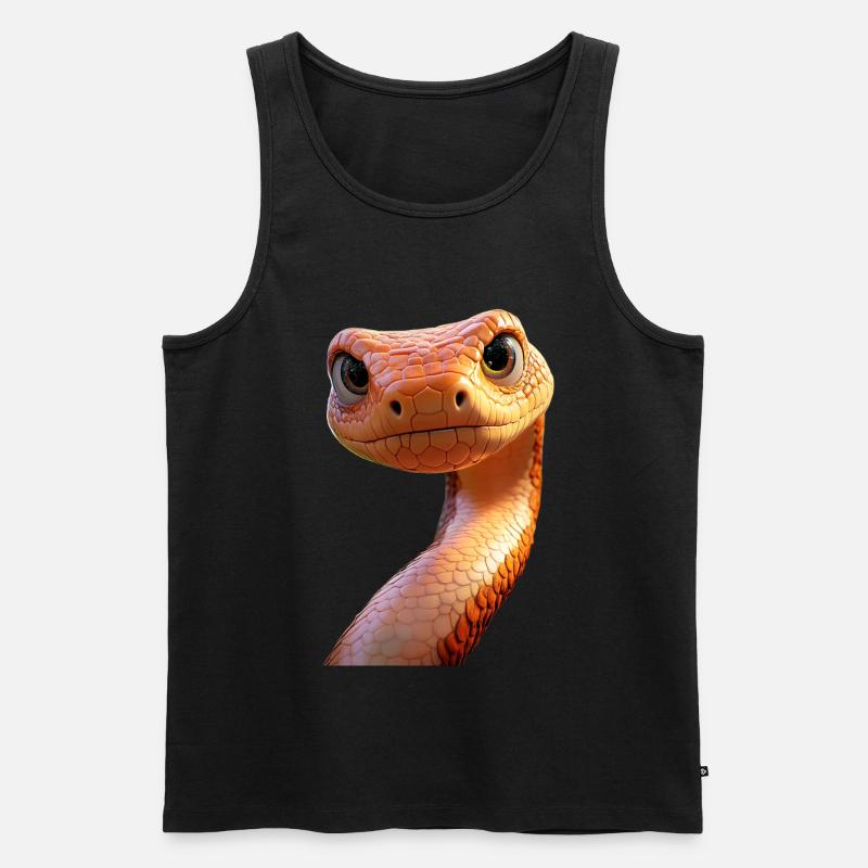 Schlange Python Kobra Mamba Klapperschlange Snake - Männer Premium Bio Tank Top - Schwarz