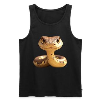 Snake Python Cobra Mamba Rattlesnake Snake - Men's Premium Organic Tank Top - black - Front - AI Model Male 178 light (178cm)