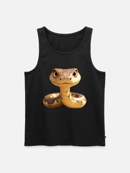Schlange Python Kobra Mamba Klapperschlange Snake - Männer Premium Bio Tank Top - Schwarz