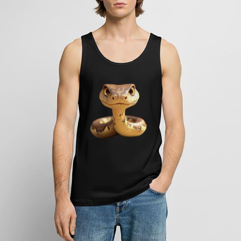 Serpent Python Cobra Mamba Serpent à sonnettes Serpent Débardeur bio Premium Homme