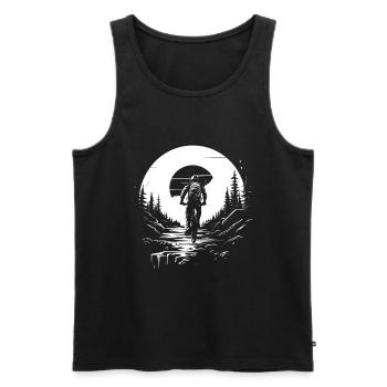 Mountain Biking Sketch - Men's Premium Organic Tank Top - black - Front - Michal (187cm)