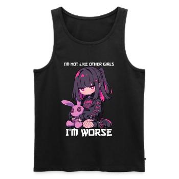 Not Like Other Girls Kawaii Goth Bunny Gift - Men's Premium Organic Tank Top - black - Front - Michal (187cm)