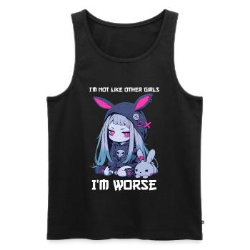 Not Like Other Girls Kawaii Goth Bunny Gothic - Men's Premium Organic Tank Top - black - Front - Michal (187cm)