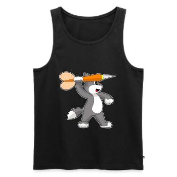 Katze Dart Dartpfeil - Männer Premium Bio Tank Top - Schwarz - Vorne - Michal (187cm)