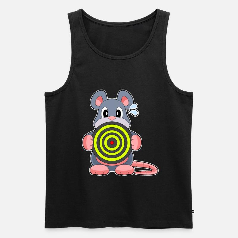 Maus Dart Dartpfeil - Männer Premium Bio Tank Top - Schwarz