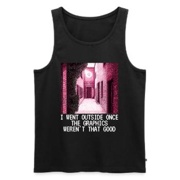 Funny Pixel Art Pixel Graphic Sarcasm Gift - Men's Premium Organic Tank Top - black - Front - AI Model Male 178 light (178cm)