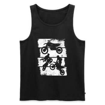 Motocross Sketch - Men's Premium Organic Tank Top - black - Front - Michal (187cm)