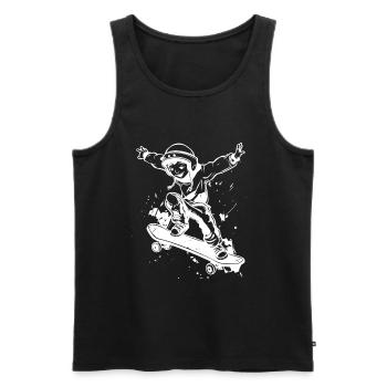 Skateboard Junge - Männer Premium Bio Tank Top - Schwarz - Vorne - Michal (187cm)