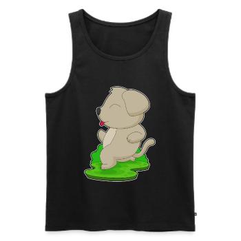 Dog Jogger Jogging Sport - Men's Premium Organic Tank Top - black - Front - Michal (187cm)