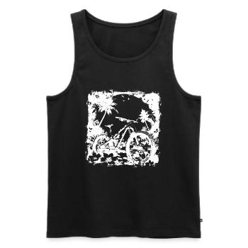 Graphique de vététiste - Débardeur bio Premium Homme - noir - Devant - AI Model Male 178 light (178cm)