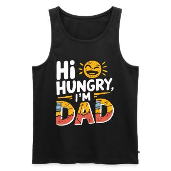 Husband of the gods - daddy jokes - Men's Premium Organic Tank Top - black - Front - Michal (187cm)