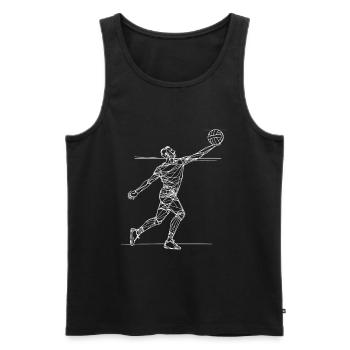 Volleyballspieler Skizze - Männer Premium Bio Tank Top - Schwarz - Vorne - Michal (187cm)