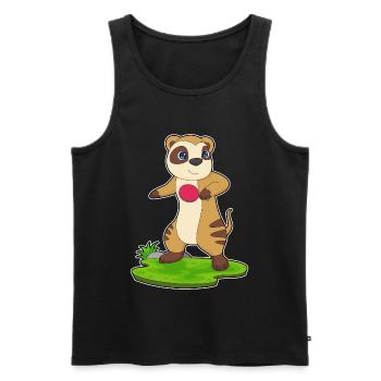 Raquette de ping-pong Meerkat - Débardeur bio Premium Homme - noir - Devant - Michal (187cm)