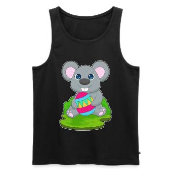 Mouse Easter Easter Egg - Men's Premium Organic Tank Top - black - Front - Michal (187cm)