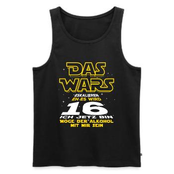 Das Wars, 16 ich jetzt bin. Geburtstag Geschenk - Männer Premium Bio Tank Top - Schwarz - Vorne - Michal (187cm)