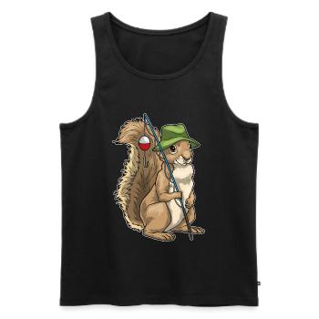 Pêche à la canne à pêche Squirrel Angler - Débardeur bio Premium Homme - noir - Devant - Michal (187cm)