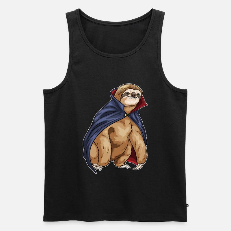 Sloth Halloween Vampire - Men's Premium Organic Tank Top - black