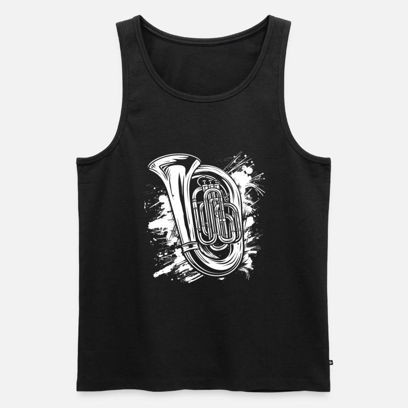 Lustige Tuba - Männer Premium Bio Tank Top - Schwarz