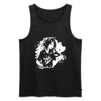 Weibliche Violinistin - Männer Premium Bio Tank Top - Schwarz - Vorne - AI Model Male 178 light (178cm)