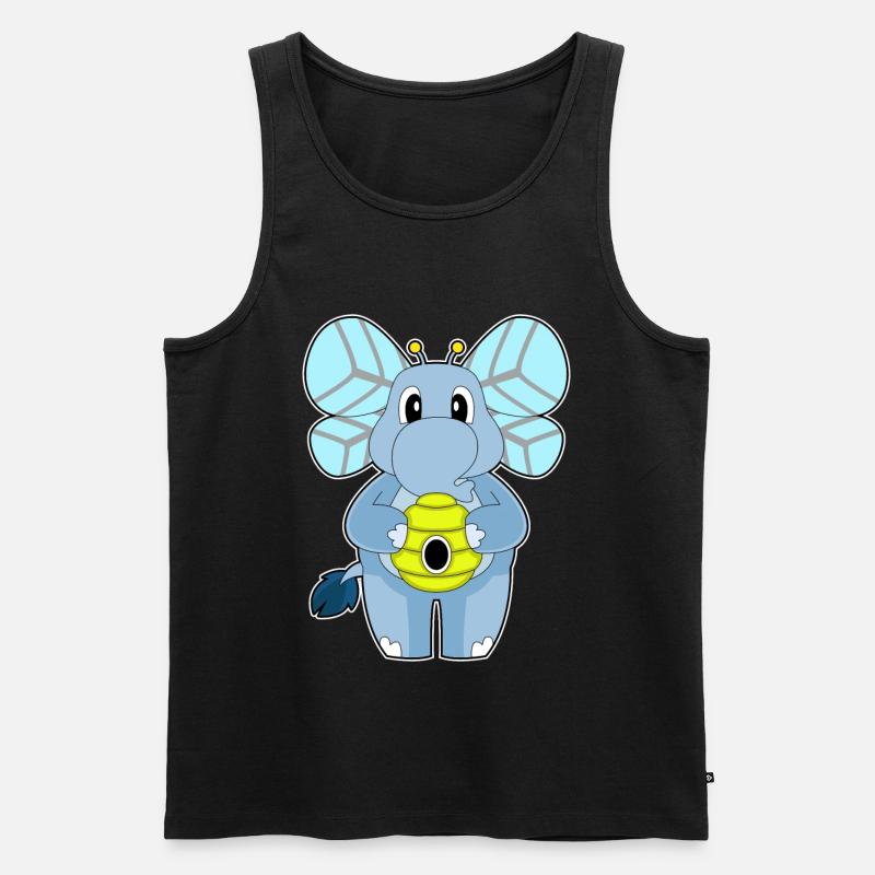 Elefant Biene - Männer Premium Bio Tank Top - Schwarz