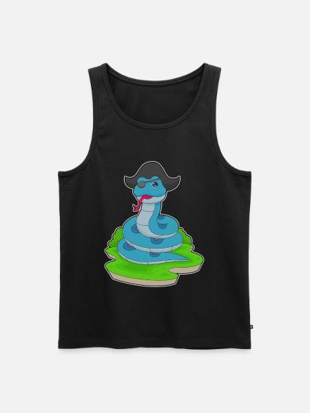 Snake Pirate Pirate Hat - Men's Premium Organic Tank Top - black