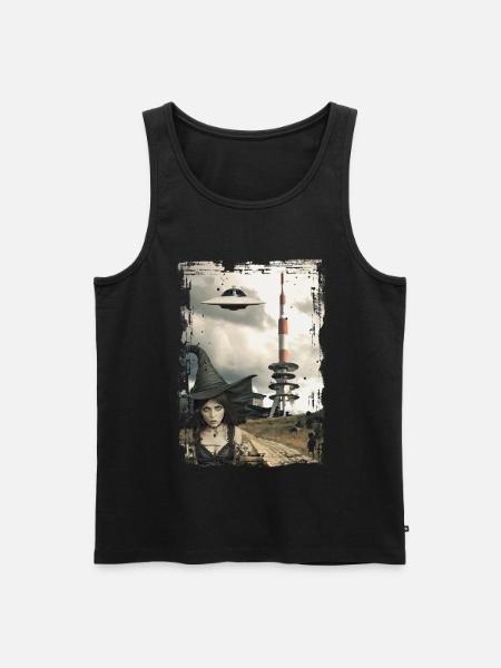 UFO Brocken im Harz - Männer Premium Bio Tank Top - Schwarz