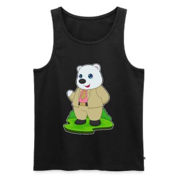 Eisbär Bräutigam Anzug Hochzeit - Männer Premium Bio Tank Top - Schwarz - Vorne - AI Model Male 178 light (178cm)