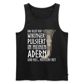 Drôle Toast Hydromel à boire Corne Viking Humour - Débardeur bio Premium Homme - noir - Devant - Michal (187cm)