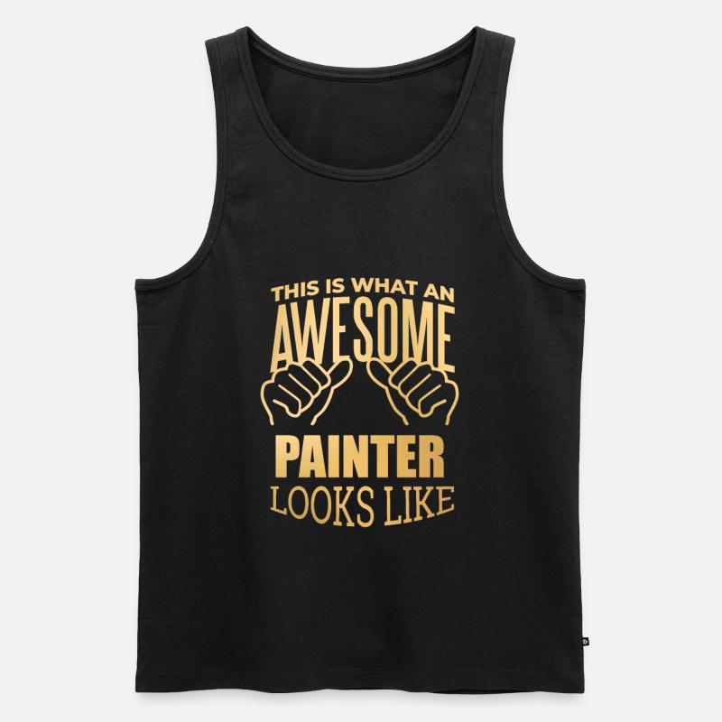 Maler - Männer Premium Bio Tank Top - Schwarz