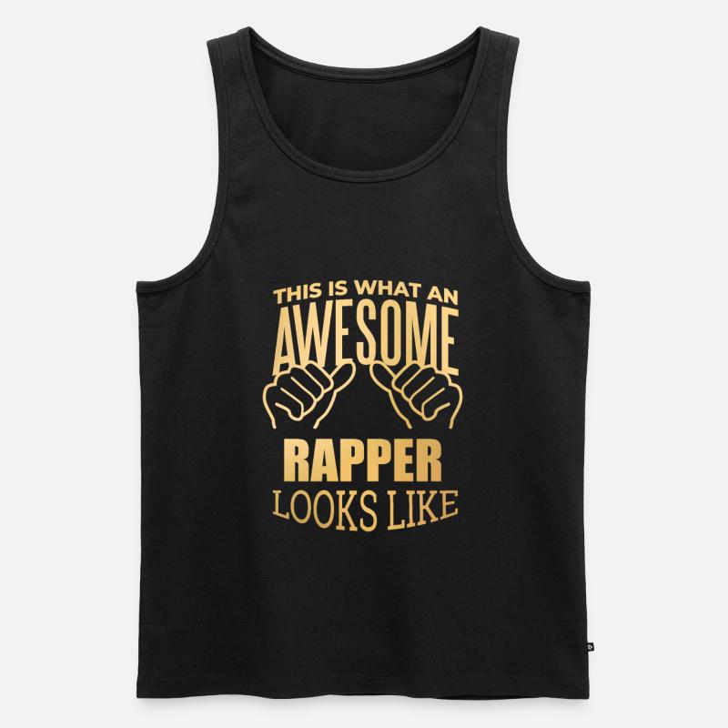 Rapper - Männer Premium Bio Tank Top - Schwarz