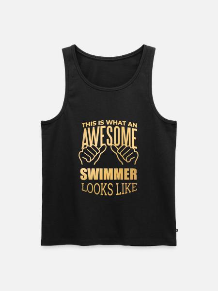 Swim Swim Swim - Men's Premium Organic Tank Top - black