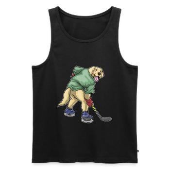 Labrador Hockey Hockey Sticks - Débardeur bio Premium Homme - noir - Devant - Michal (187cm)